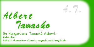 albert tamasko business card